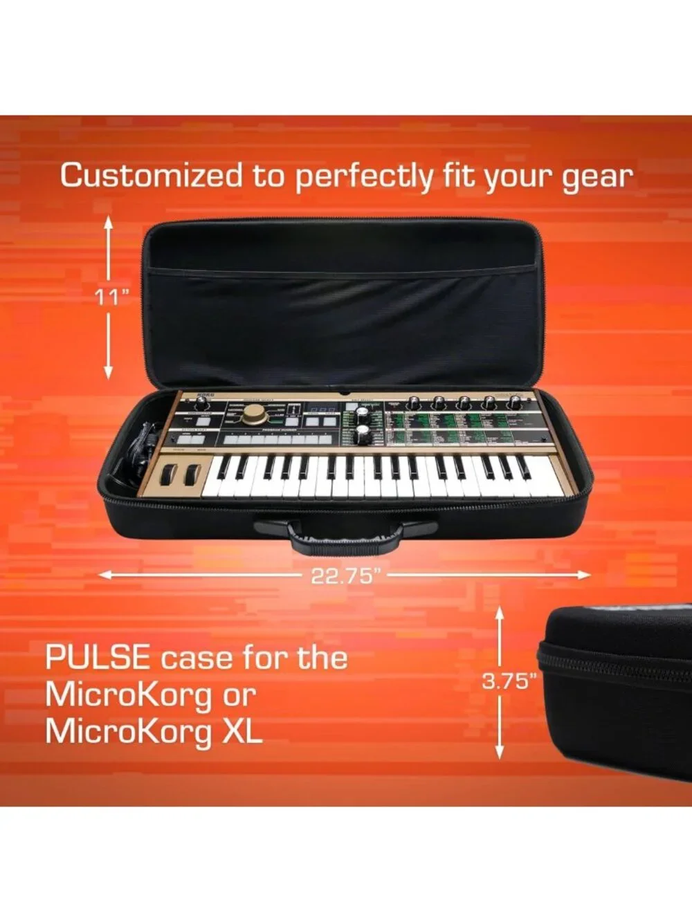 Compact Hard Case for Korg MicroKorg & MicroKorg 2 - Durable, Lightweight